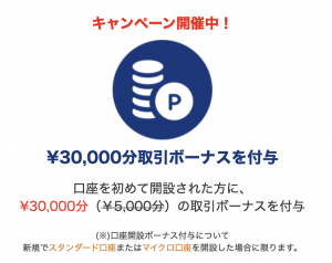 is6comの口座開設3万円ボーナス